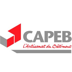 Logo de la CAPEB, la Confédération de l'Artisanat et des Petites Entreprises du Bâtiment, représentant les professionnels du secteur du bâtiment